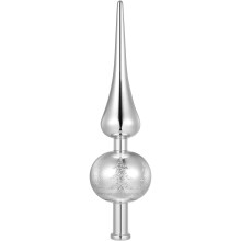 Plastic Christmas Tree Topper Silver Star 1 Piece 9.1 x 2.4