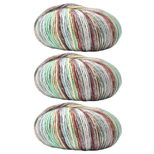 Colorful Cotton Yarn Pack 3 Rolls Soft Bulky Crochet 2