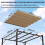 Outsunny Techo de Pérgola Marrón 250 x 255 x 6 cm 7