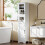 Homcom Columna de Baño Blanco 40 x 31 x 170 cm 5