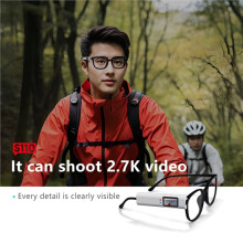 Caméra Intégrée Aux Lunettes: Caméra Numérique WiFi avec Écran IPS, Idéale pour la Moto, la Conduite et la Randonnée (64 G) A