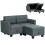 'L' Shape Modular Storage Sofa - Dark Grey 1