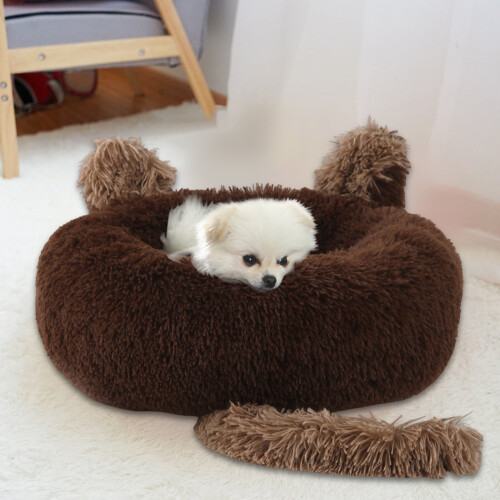 Cat Bed Warm Washable Donut Style for Indoor Cats 1