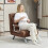 Homcom Sofá Cama Individual Marrón 65 x 69 x 80 cm 2