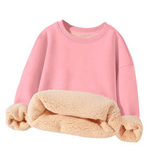 Girls Fleece Sherpa-Lined Sweatshirt Pink 3-4 Years