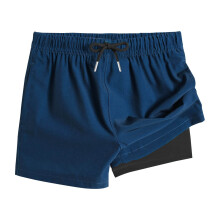Girls Swim Shorts Blue Quick-Dry High-Waisted 4-5 Years
