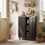 Homcom Aparador Negro 60 x 30 x 90 cm 5