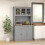Homcom Alacena de Cocina Gris 100 x 40 x 180 cm 7