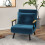 Homcom Sofá Cama Individual Azul 63 x 73 x 81 cm 7