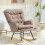 Homcom Silla Mecedora Marrón 71 x 98.5 x 97 cm 6