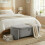 Homcom Banco de Almacenaje Gris 129 x 48.5 x 44 cm 9