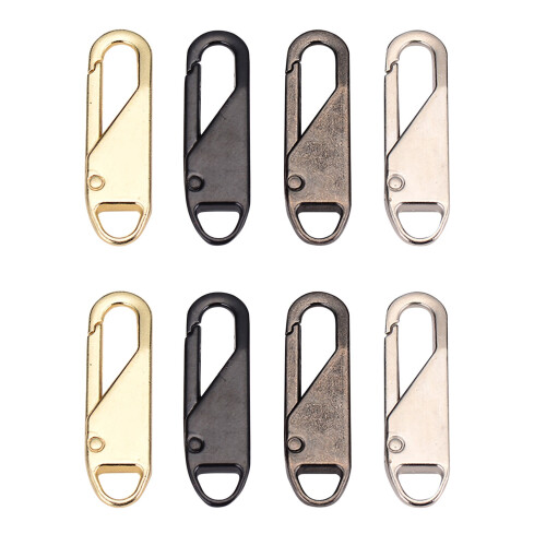 Zipper Pull Replacement Kit Black Metal Slider Tabs 1