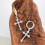 CZ Cross Drop Earrings Zircon Embellished Hoop 5
