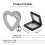 Heart Belly Button Ring Surgical Steel 14G 7