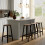 Homcom Taburetes de Bar Marrón 32.5 x 32.5 x 65 cm 5
