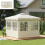 Outsunny Laterales para Carpa Beige 302 x 205 cm 5