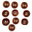 Brown Wood Coat Buttons Two-Hole 10 pcs 1