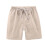 Kids Cotton Linen Shorts Drawstring Solid Red 2-Pack 8-9 4