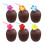 FRCOLOR Coconut Drink Cup Pink Plastic 6 Pcs 8