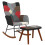 VidaXL vidaXL Schaukelstuhl mit Hocker Patchwork Stoff 1