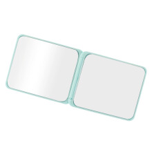 Women's Square Compact Cosmetic Mirror - Green Plastic, 1 Pc