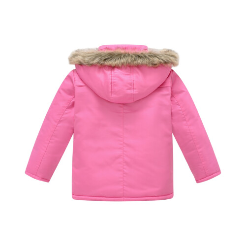 Boys Winter Hooded Parka Pink Size 150 2