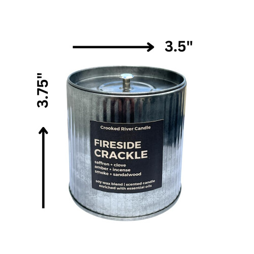 Crooked River Candle Cozy Flannel Scent 12 oz Rustic Tin 2