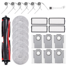 24 Pcs Z70 Replacement Accessories Compatible for for Saros Z70, Main Side Brush Filters Dust Bags Mop Pads