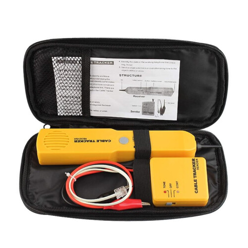Cable Finder Tone Generator Probe Tracer Wire Tracker Cable Circuit Tester Alligator Clips RJ11 Plug Finding Tool 1