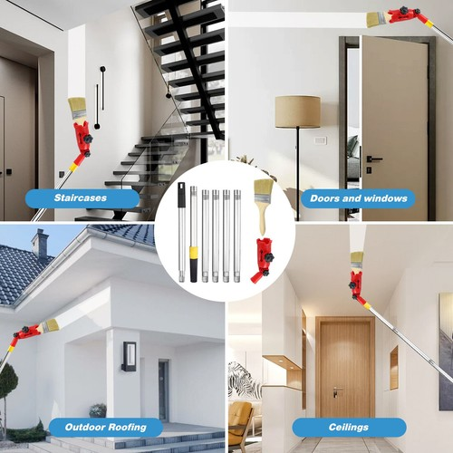 Multi-Angle Paint Brush Extender 1.8M Paint Roller Extension Pole High Ceilings 1