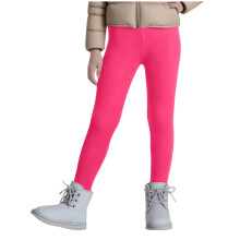 Girls Fleece-Lined Leggings Winter Warm Thick Full-Length