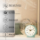Analog Alarm Clock with No Tick, Small Retro Desk Clock Battery Operated, Table 3