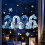 Christmas Window Clings Snowflake Light Blue Ice Design 1 1