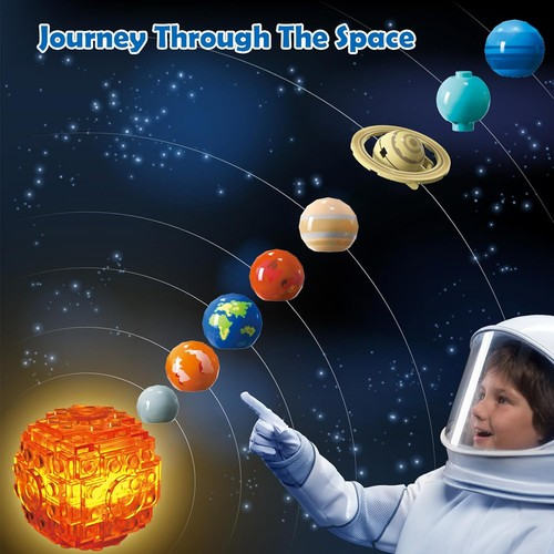 Solar System Building Blocks Space Educational Toy for Kids Rotating 775 Pieces 2