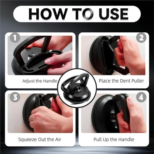 3Pcs Strong Car Dent Puller Kit, Suction Cup Handheld Dent Remover for Car Body, Glass, Ceiling & Moving Objects 2