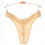 Men's Ice Silk G-strings Thongs Beige XL 2