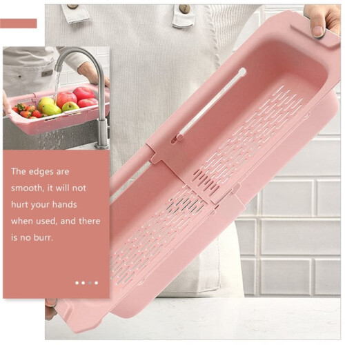 Over Sink Drying Rack Kitchen Sink Accessory for Easy Vegetable Fruit Washing and Convenient Drain Basket for Kitchen 2