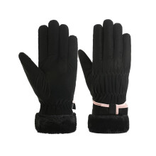 Women's Winter Ski Gloves Velvet Thickened Windproof