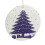 Purple Ceramic Christmas Tree Ornament 1