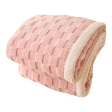 Soft Warm Reversible Wool Blanket 59x78.7 in Pink