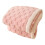 Soft Warm Reversible Wool Blanket 59x78.7 in Pink 1