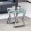 AINPECCA (Sliver Leg+Clear Class) Set of 2 Coffee tables 9