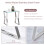 AINPECCA (Sliver Leg+Clear Class) Set of 2 Coffee tables 5