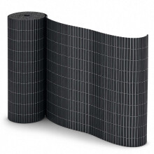 Oypla 1m x 5m Grey PVC Outdoor Garden Fencing Privacy Screen Roll