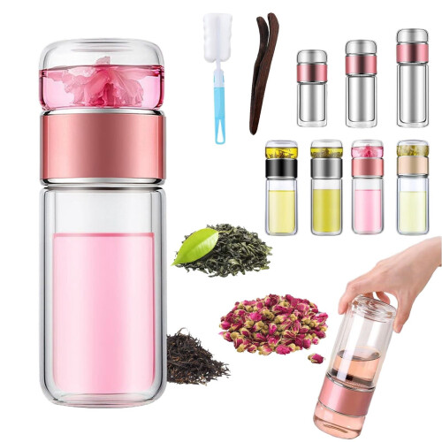 Glass Tea Infuser Double-Layer Leak-Proof 3-in-1