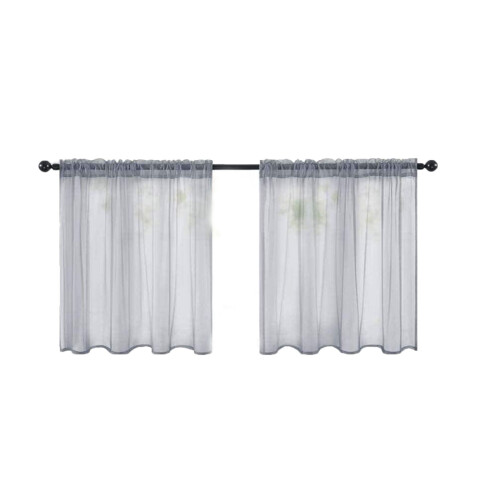 Sheer Curtains Set 2 Panels 76x92 cm 1