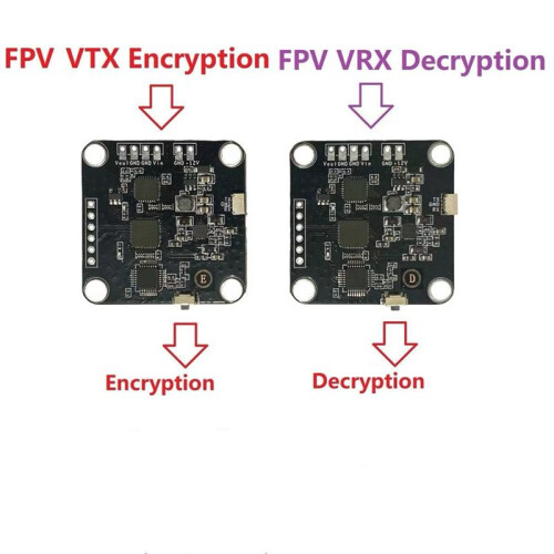 FPV VTX Encryption Module FPV VRX Decryption Module Full-Band Analog Video VTX VRX for FPV RC Drone 1