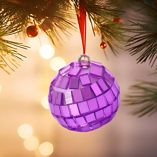 Glass Mirror Reflective Ball Ornament 1 Piece