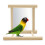 Parrot Bird Cage Mirror Toy – Interactive Hanging 1