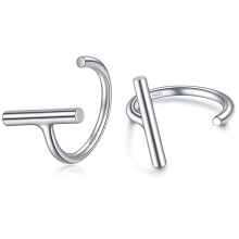 Half Hoop Earrings 925 Sterling Silver Small